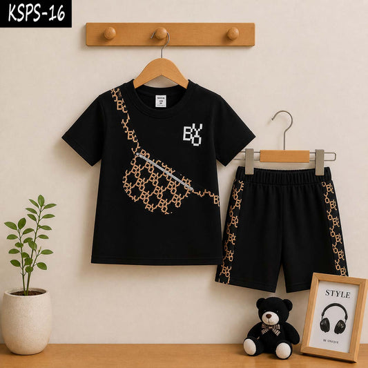 Kid's Funky Printed 2-Pcs Summer Suit. KSPS-16