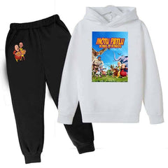 Kids Printed Motu Patlu Printed Hoodie Style Winter 2-Pcs Winter Track-Suit.