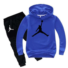 Kids Jordan Printed Pull-Over Hoodie Style 2-Pcs Winter Track-Suit.