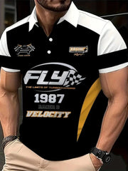 Dry-Fit 3D FLY-1987 Printed Style Half-Sleeve Polo Summer Tshirt. MS3DP-17 V2