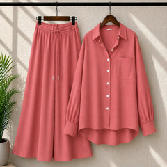 Alenza Cotton Western Shirt Style 2-Pcs Stiched Co-Ord Set.