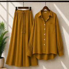Alenza Cotton Western Shirt Style 2-Pcs Stiched Co-Ord Set.