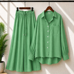 Alenza Cotton Western Shirt Style 2-Pcs Stiched Co-Ord Set.