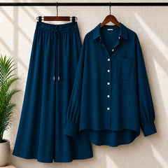 Alenza Cotton Western Shirt Style 2-Pcs Stiched Co-Ord Set.