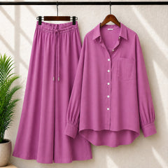 Alenza Cotton Western Shirt Style 2-Pcs Stiched Co-Ord Set.