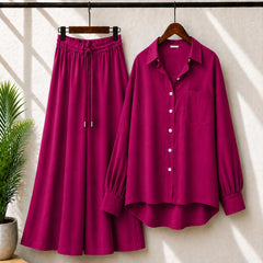 Alenza Cotton Western Shirt Style 2-Pcs Stiched Co-Ord Set.