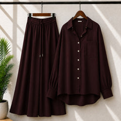 Alenza Cotton Western Shirt Style 2-Pcs Stiched Co-Ord Set.