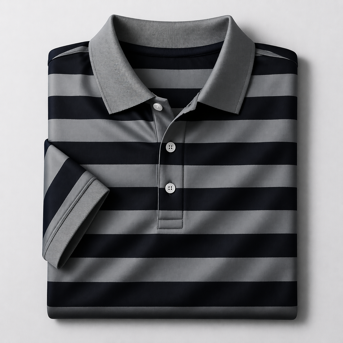 Dry-Fit 3D Stripe Printed Style Half-Sleeve Polo Summer Tshirt. MS3DP-107 V2