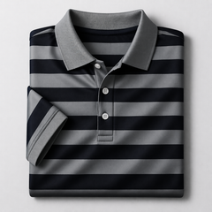 Bundle Of 4 Dry-Fit 3D Stripe Printed Style Half-Sleeve Polo Summer Tshirt's. MS3DP-02+07+14+19