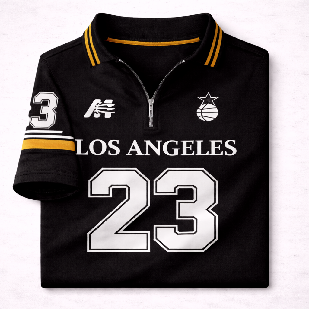 Dry-Fit 3D LA-23 Printed Style Half-Sleeve Polo Summer Tshirt. MS3DP-15 V2