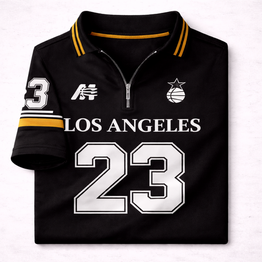 Dry-Fit 3D LA-23 Printed Style Half-Sleeve Polo Summer Tshirt. MS3DP-15 V2