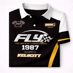 Dry-Fit 3D FLY-1987 Printed Style Half-Sleeve Polo Summer Tshirt. MS3DP-17 V2