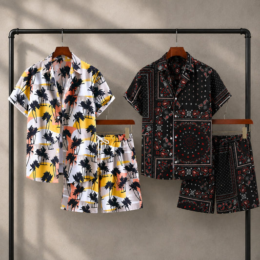 Bundle Of 2 All-Over 3D Printed Dry-Fit 2-Pcs Summer Suit. MS3D-16+31