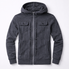 Bundle Of 3 Ripped Style Hooded Winter Zipper Jacket.