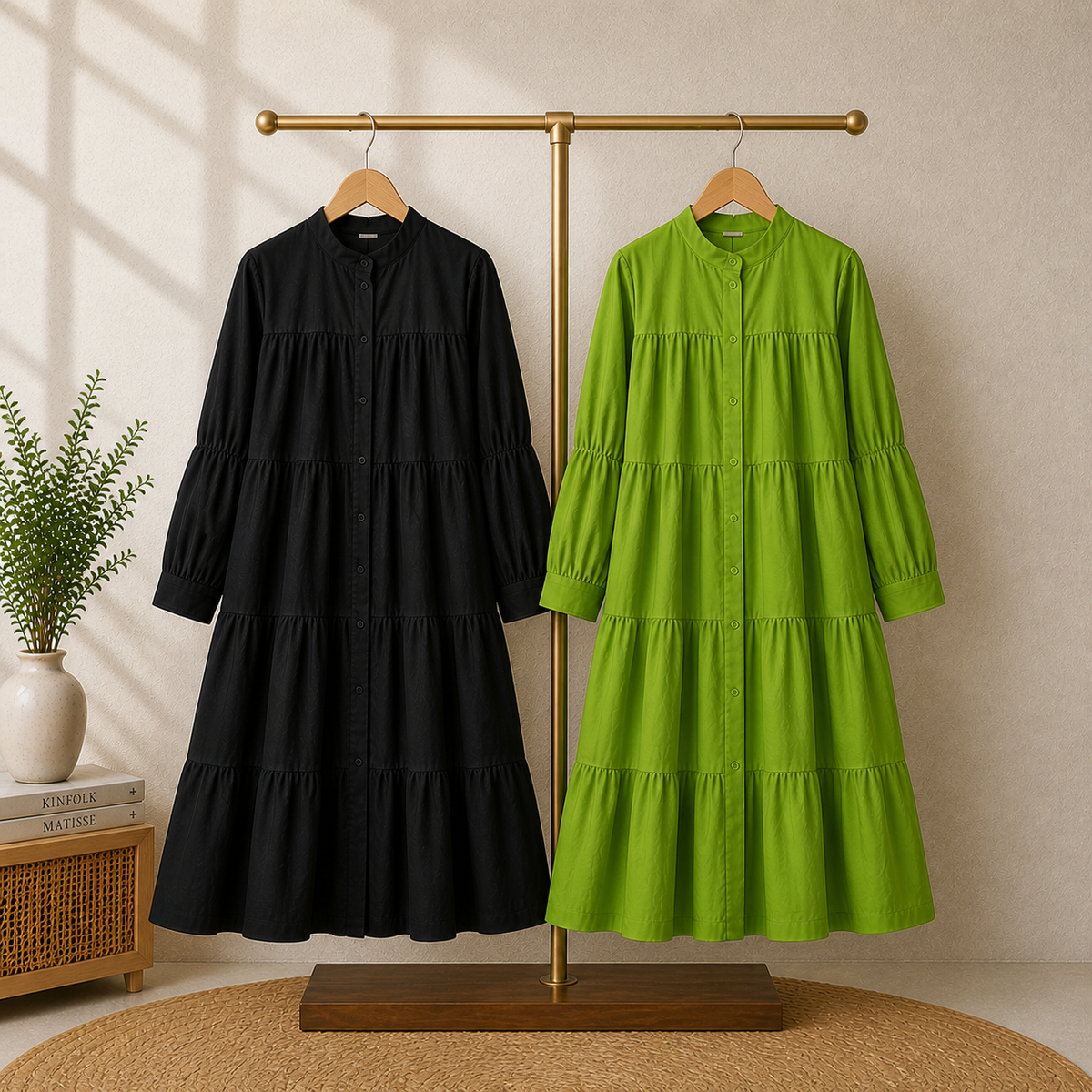 Bundle Of 2 Western Patch-Work Style Long Frock.