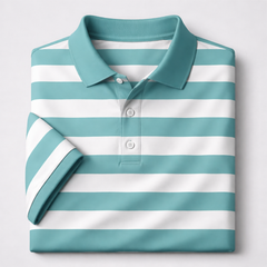 Dry-Fit 3D Stripe Printed Style Half-Sleeve Polo Summer Tshirt. MS3DP-103 V2
