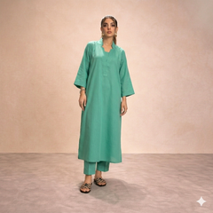 Arizona Long Length Cross Neck Style 2-Pcs Stiched Suit.