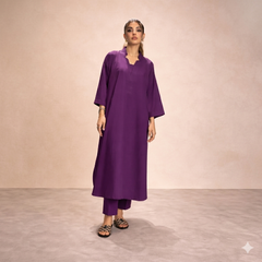 Arizona Long Length Cross Neck Style 2-Pcs Stiched Suit.