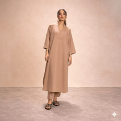 Arizona Long Length Cross Neck Style 2-Pcs Stiched Suit.