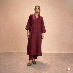 Arizona Long Length Cross Neck Style 2-Pcs Stiched Suit.