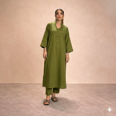 Arizona Long Length Cross Neck Style 2-Pcs Stiched Suit.