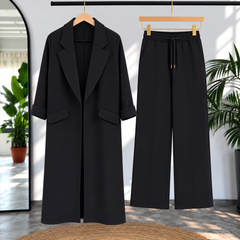 Long Trench Coat Style 2-Pcs Winter Co-Ord Set. WWTS-08 V2