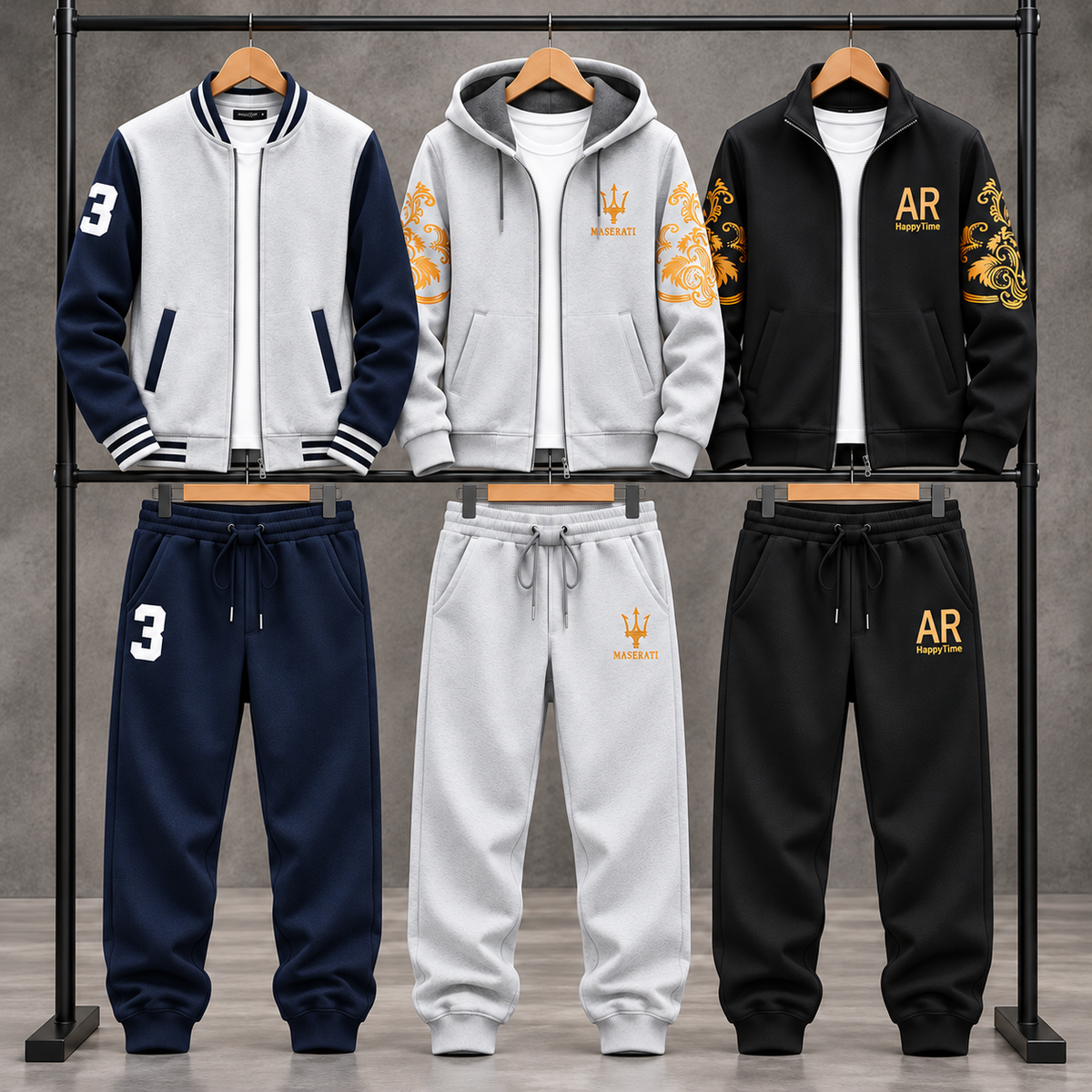 Bundle Of 3 Different Style's 2-Pcs Winter Tracksuit's. V2