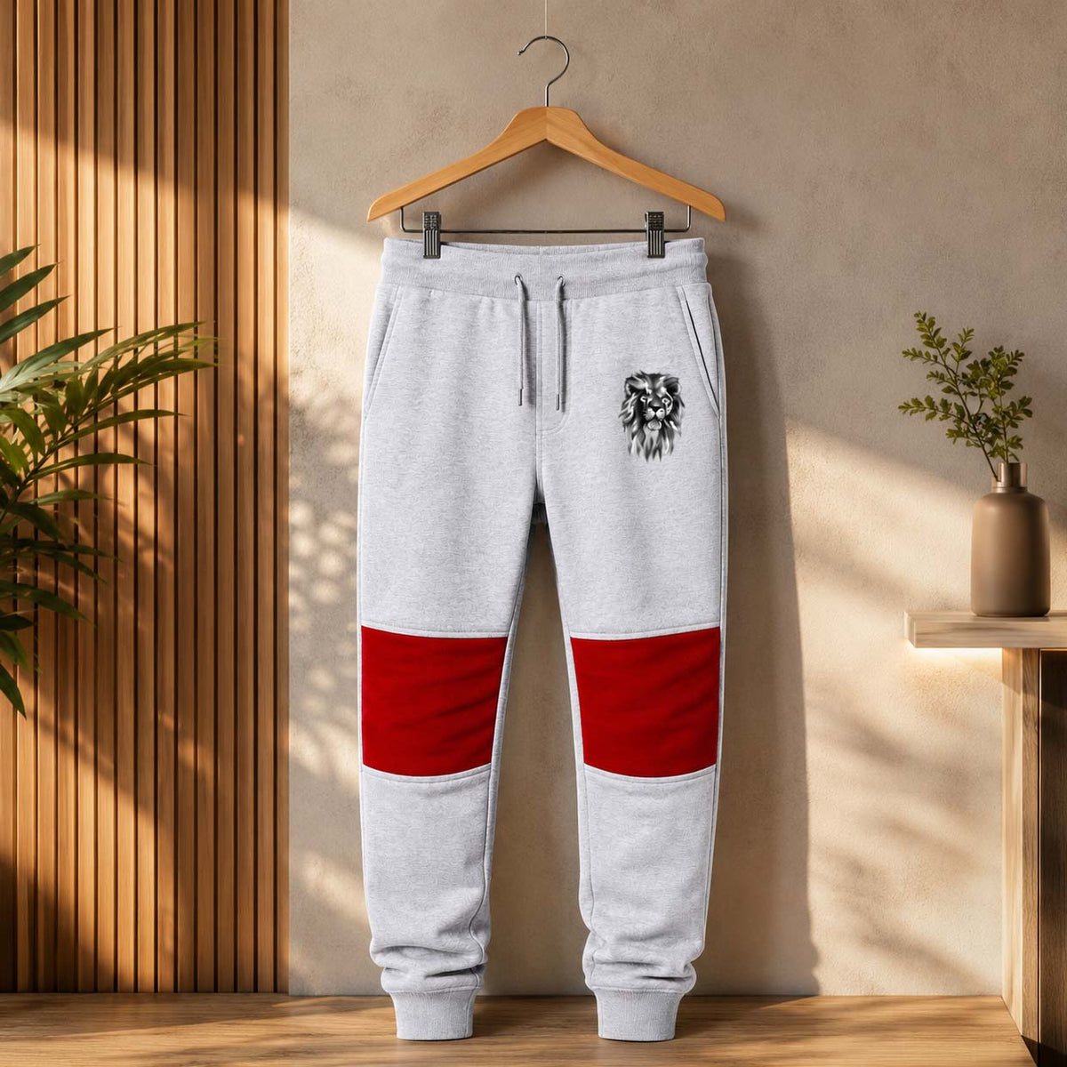 Grey Lion Printed Red-Patch Trouser.