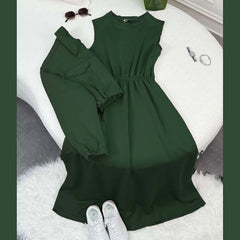 Drop Shoulder Short Jacket Maxi Style 2-Pcs Winter Co-Ord Set. WWTS-15 V2