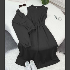 Drop Shoulder Short Jacket Maxi Style 2-Pcs Winter Co-Ord Set. WWTS-15 V2