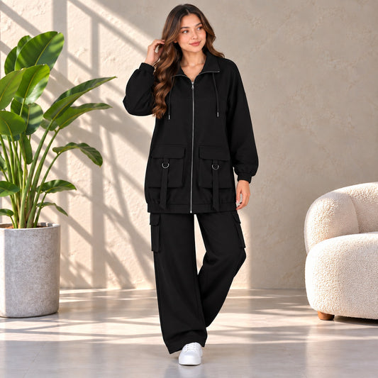 Oxfona 6-Pocket Cargo Style 2-Pcs Winter Co-Ord Set. WWTS-17