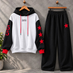 TH Contrast Hoodie Style Premium Quality Winter 2-Pcs Tracksuit For Her. WWTS-50 V2