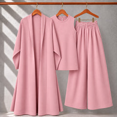 Long Gown Style 3-Pcs Winter Co-Ord Suit. WWTS-13 V2