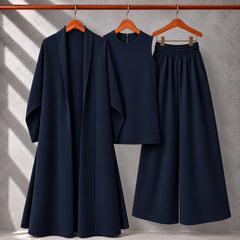 Long Gown Style 3-Pcs Winter Co-Ord Suit. WWTS-13 V2