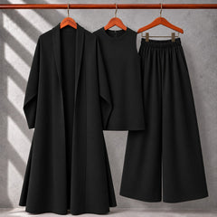 Long Gown Style 3-Pcs Winter Co-Ord Suit. WWTS-13 V2