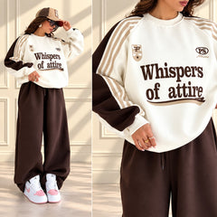 WOA Baggy Printed Style Premium Quality Winter 2-Pcs Tracksuit For Her. WWTS-57 V4