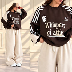 WOA Baggy Printed Style Premium Quality Winter 2-Pcs Tracksuit For Her. WWTS-57 V4