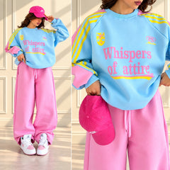 WOA Baggy Printed Style Premium Quality Winter 2-Pcs Tracksuit For Her. WWTS-57 V4