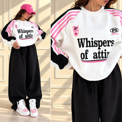 WOA Baggy Printed Style Premium Quality Winter 2-Pcs Tracksuit For Her. WWTS-57 V4