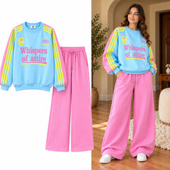 WOA Baggy Printed Style Premium Quality Winter 2-Pcs Tracksuit For Her. WWTS-57 V3