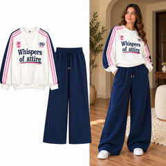 WOA Baggy Printed Style Premium Quality Winter 2-Pcs Tracksuit For Her. WWTS-57 V3