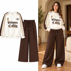 WOA Baggy Printed Style Premium Quality Winter 2-Pcs Tracksuit For Her. WWTS-57 V3