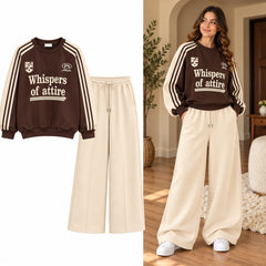 WOA Baggy Printed Style Premium Quality Winter 2-Pcs Tracksuit For Her. WWTS-57 V3