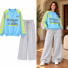 WOA Baggy Printed Style Premium Quality Winter 2-Pcs Tracksuit For Her. WWTS-57 V3