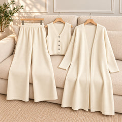 Long Gown Style 3-Pcs Winter Co-Ord Suit. WWTS-26 V2