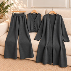 Long Gown Style 3-Pcs Winter Co-Ord Suit. WWTS-26 V2