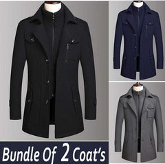 Bundle Of 2 Arctix Casual Double-Neck Winter Casual Fleece Coat. MWJ-408