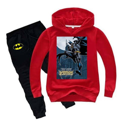 kids Batman Printed Hoodie Style 2-Pcs Winter Track-Suit.