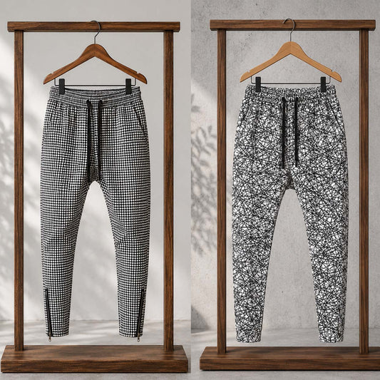 Bundle Of 2 Different Printed Casual Summer Trouser.