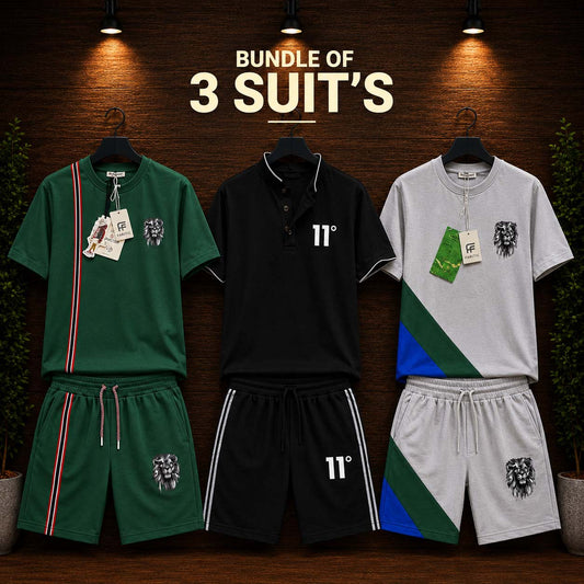 Different Shorts Style Bundle Of 3 Casual Wear 2-Pcs Summer Suit. Deal-16 (Clearance-Sale) (Copy)